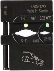 PM-4300-3262/AAA, Матрица Pressmaster 4300-3262 для опрессовки соединительных трубок с термоусадкой на провод 0.32 - 6