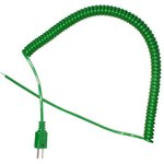 XF-1255-FAR, Thermocouple Cable, Type K, IEC, Curly Lead, 10/0.12 mm, 2 m