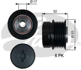 Фото 1/3 OAP7187, Шкив генератора LAND ROVER DISCOVERY III 2.7TD 04