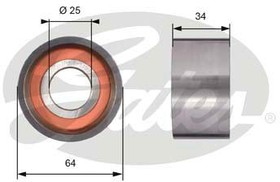 Фото 1/4 T41234, Ролик промежуточный ремня ГРМ CITROEN. FIAT. PEUGEOT 2.5D/TD-2.8D/TD 89