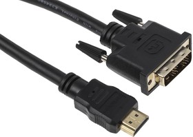 Фото 1/6 HDDVIMM2M, 1920 x 1200 Male HDMI to Male DVI-D Single Link Cable, 2m