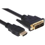HDMIDVIMM6, 1920 x 1200 Male HDMI to Male DVI-D Single Link Cable, 1.8m