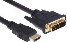 Фото 1/4 HDMIDVIMM6, 1920 x 1200 Male HDMI to Male DVI-D Single Link Cable, 1.8m