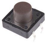 DTS25NV, Brown Plunger Tactile Switch, SPST 50 mA @ 12 V dc 4.2mm
