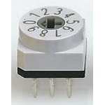 PT65721, 4 Way Through Hole DIP Switch SPST, Rotary Flush Actuator