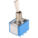 5656A9, Toggle Switch, Panel Mount, On-On, 3PDT, Solder Terminal