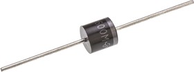 Фото 1/2 P600M-E3/54, Rectifier Diode Switching 1KV 22A 2500ns 2-Pin Case P-600 T/R