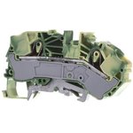 2016-7607, Green, Yellow 2016 DIN Rail Terminal Block, Double level