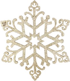 502-379, Елочная фигура Снежинка Снегурочка, 81 см, цвет золотой