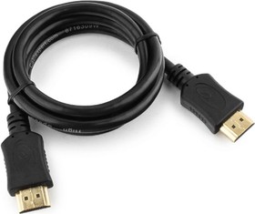 Фото 1/6 Кабель HDMI Cablexpert CC-HDMI4L-1M, 19M/19M, v2.0, серия Light, позол.разъемы, экран, 1м, черный, пакет
