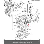 Прокладка масленого радиатора OPEL GM GENERAL MOTORS 25199750