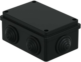 JBS120 Коробка распределительная о/п120x80x50, 6 вых., IP55 цвет чёрный 44008BL-1