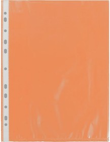 Файл-вкладыш цветной A4 35 мкм матовый оранжевый уп.50 шт 628081