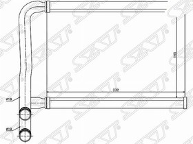 STHNA53950, Радиатор отопителя салона HYUNDAI ACCENT 05-/KIA RIO 05-