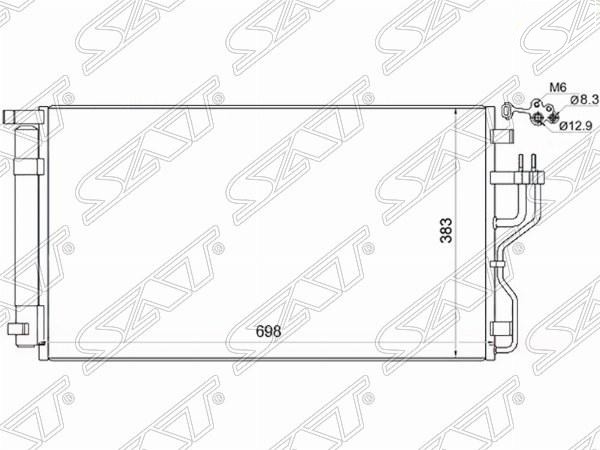 Радиатор кондиционера Hyundai ix35 09-15 / Kia Sportage 10-16