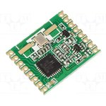 RFM69HW-433S2, Модуль: RF, трансивер FM, FSK, 433,92МГц, SPI, 1,8-3,6ВDC, 20дБм