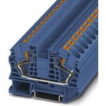 3212142, PT 16 N BU Series Blue Feed Through Terminal Block, Single-Level ...