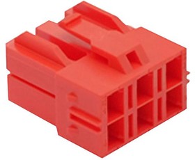 1510492609, Conn Housing F 6 POS 6.5mm Crimp ST Cable Mount Red Bag