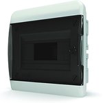 Tekfor Щит встраиваемый 8 мод. IP41, прозрачная черная дверца
