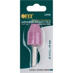 36958, Шарошка абразивная (по металлу), хвостовик 6 мм, цилиндр со скосом 18 х 27 мм