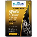 8809059407226, Масло моторное GT OIL Premium GT Gasoline 5W-40 API SN,SM/CF 4л ...