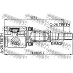 2711-S80AWDTRH, inner right side TIRE!\ Volvo S60 2.5/V70 2.4/2.5 00-10