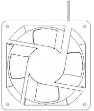 12038VA-24Q-EA-00, DC Fans DC Axial Fan, 120x120x38mm, 24VDC, 215CFM, Flange Mount, Lead Wires