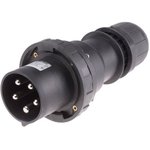 219.12537, IP66 Red Cable Mount 3P + N + E Power Connector Plug ATEX, IECEx ...