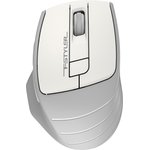 Мышь A4TECH Fstyler FG30S, оптическая, беспроводная, USB, белый и серый [fg30s white]