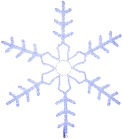 Фото 1/4 501-332, Фигура световая Большая Снежинка цвет синий, размер 95x95 см