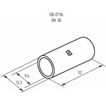08-0716, Соединительная гильза L-32мм, 35мм² (ГМЛ (DIN) 35)