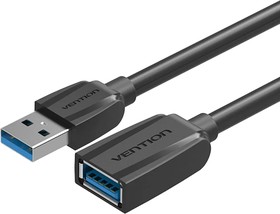 Фото 1/4 Кабель-удлинитель Vention USB 3.0 AM/AF - 0.5 м (VAS-A45-B050), Кабель-удлинитель Vention USB 3.0 AM/AF - 0.5м Black Edition