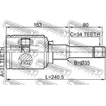 1011-J300LH, Шрус внутренний левый 31x35x34