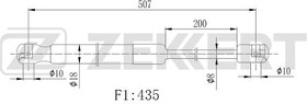 GF2508, GF-2508_Пружина газовая багажника Opel Astra J GTC 11-