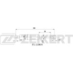 Пружина газовая багажника ZEKKERT GF2545 Volvo V70 III 07- XC70 II 07-