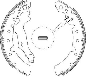 Z413100, Колодки барабанные