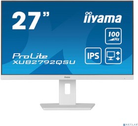 Фото 1/10 LCD IIYAMA 27" XUB2792QSU-W6 белый {IPS 2560x1440 100Hz 250cd DVI HDMI DisplayPort USB M/M HAS Pivot}