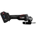 Угловая шлифмашина аккумуляторная 125мм Deli DE-JM20-2D4 ( 2 акб, 20В х 4Ач, ЗУ, 20В,