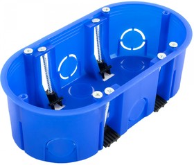 Фото 1/10 80-0620, Коробка установочная двухместная ГСК 80-0620 безгалогенная (HF) 140х68х46 (94шт/кор) Промрукав