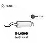 04.6009, Resonator, AUDI 80 1,6-2,0/1,9 TD 09/91-01/96