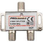 05-6201-4, Делитель ТВх2 под F-разъем, 5-2500МГц СПУТНИК