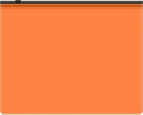 Фото 1/5 Папка на молнии ZIP Бюрократ Double Neon DNEBPM4AORBL A4+ полипропилен 0.15мм оранжевый цвет молнии черный