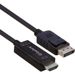 BW8805, Кабель-адаптер DisplayPort - HDMI 4K*2K, 1,8 м, чёрный