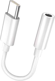 Фото 1/3 BW1421, Переходник для наушников USB Type-C - Jack 3,5 розетка, стерео, 9,5 см, белый