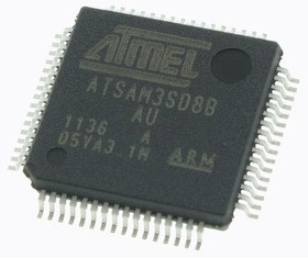 ATSAM3SD8BA-AU, Микроконтроллер ARM, SAM32 Family SAM 3S Series Microcontrollers, ARM Cortex-M3, 32бита, 64 МГц