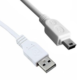 3021055-03, USB Cables / IEEE 1394 Cables USB 2.0 M TO M STRAT 3FT CORD WHITE