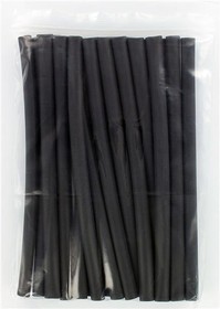 Q2-Z-1/2-01-QB6IN-14, Heat Shrink Tubing & Sleeves 1/2 6IN 14PC BAG BLACK