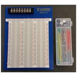 TW-E41-T2, PCBs & Breadboards Solderless Breadboard 5.6" x 6.5"; 3 terminal strips with 630 tie points each, 5 distribution strips with 100