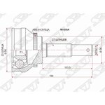 NI-019A, Шрус наружный NISSAN TINO V10 QG18DE AT/98-03