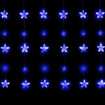 Электрогирлянда Бахрома 2.4x0.9 м Звездочки, IP20,186LED,синее,8 реж 4356975
